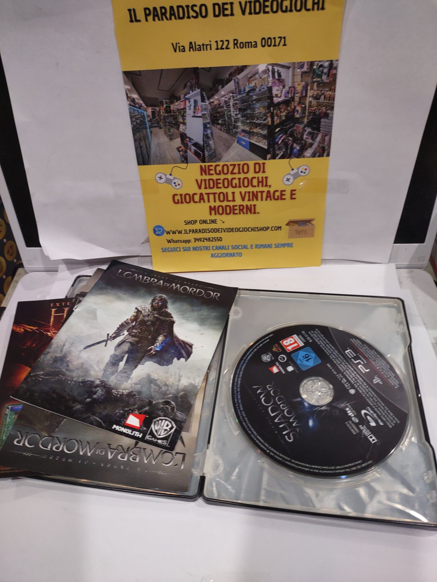 Gioco PlayStation ps3 steelbook l'ombra di Mordor