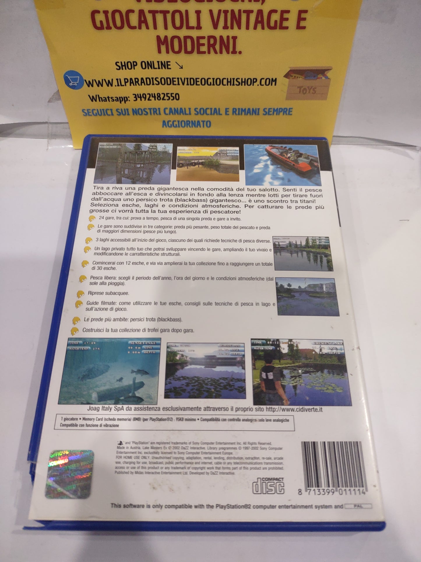 Gioco PlayStation PS2 pesca lake masters Ex
