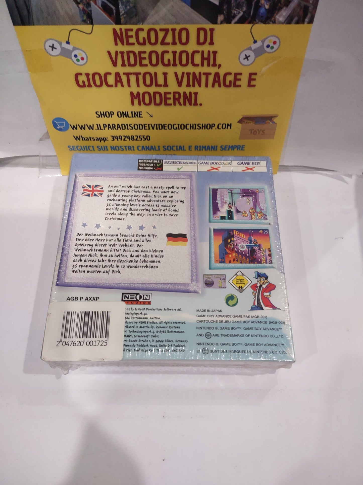 Gioco GBA Nintendo game boy Advance Santa Claus jr.