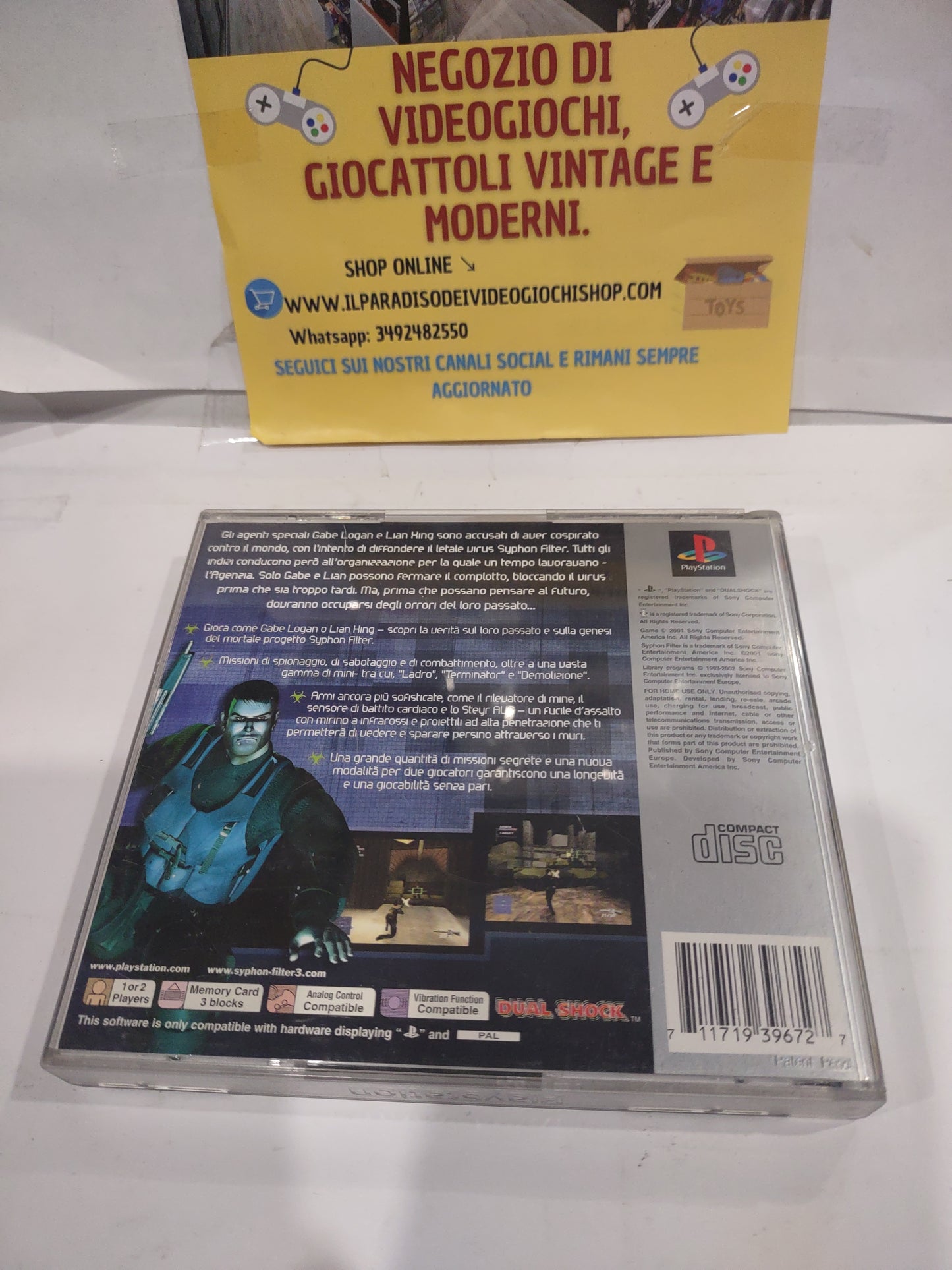 Gioco PS1 PlayStation Platinum syphon filter 3