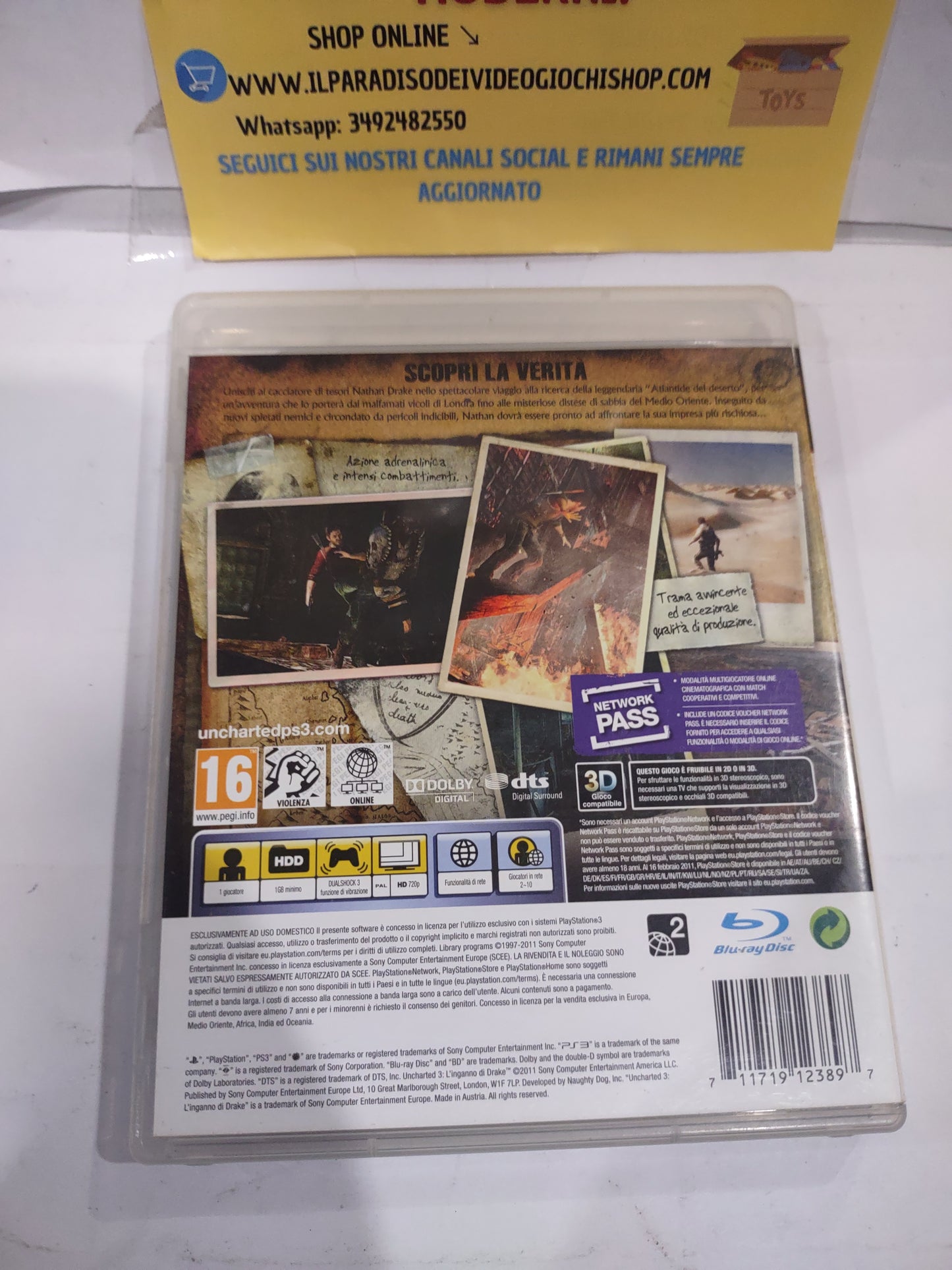 Gioco PlayStation ps3 Uncharted 3 ita