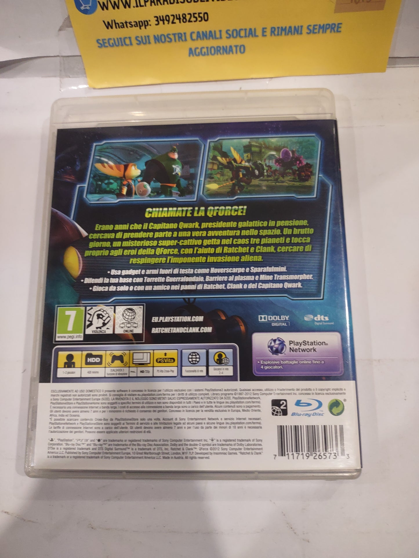 Gioco PlayStation ps3 Ratchet Clank qforce