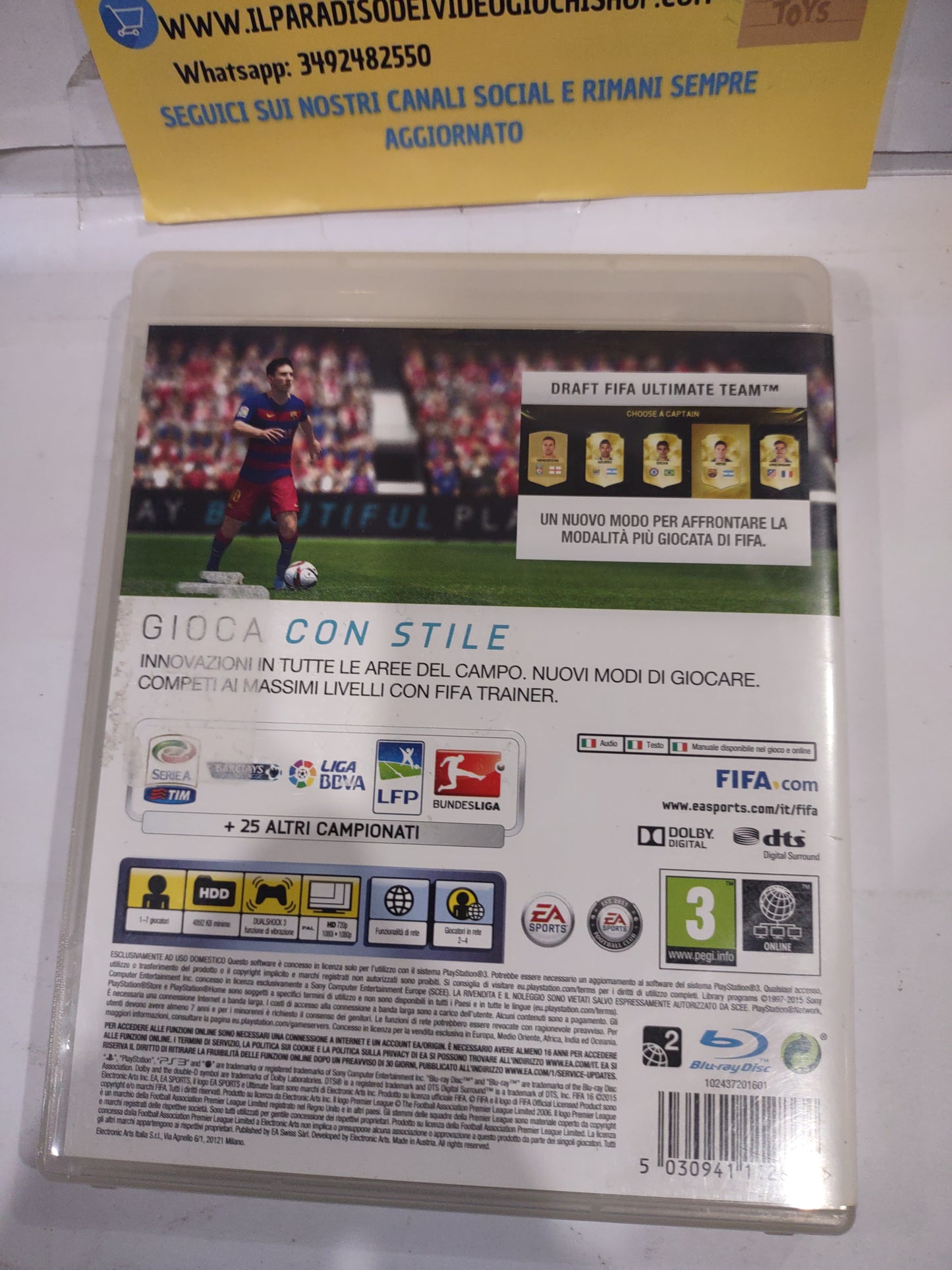 Gioco PlayStation ps3 fifa 16
