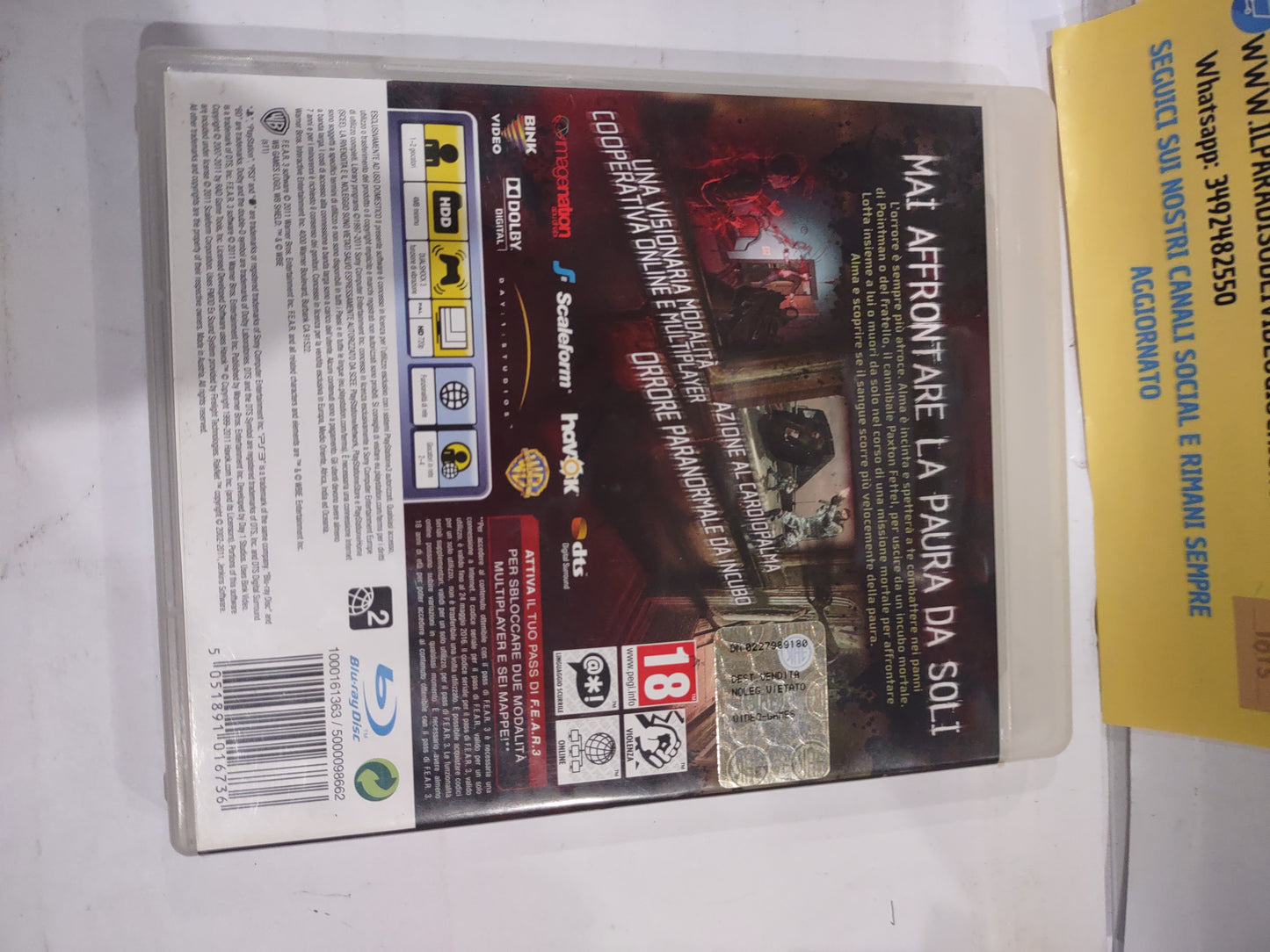 Gioco PlayStation ps3 fear 3