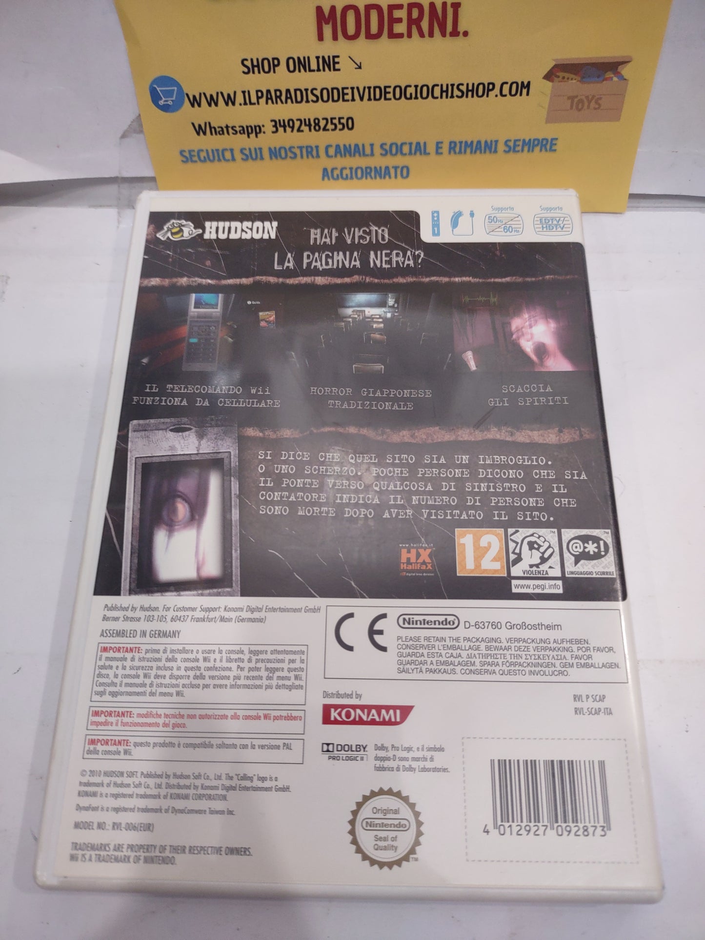 Gioco Nintendo Wii horror calling PAL ita