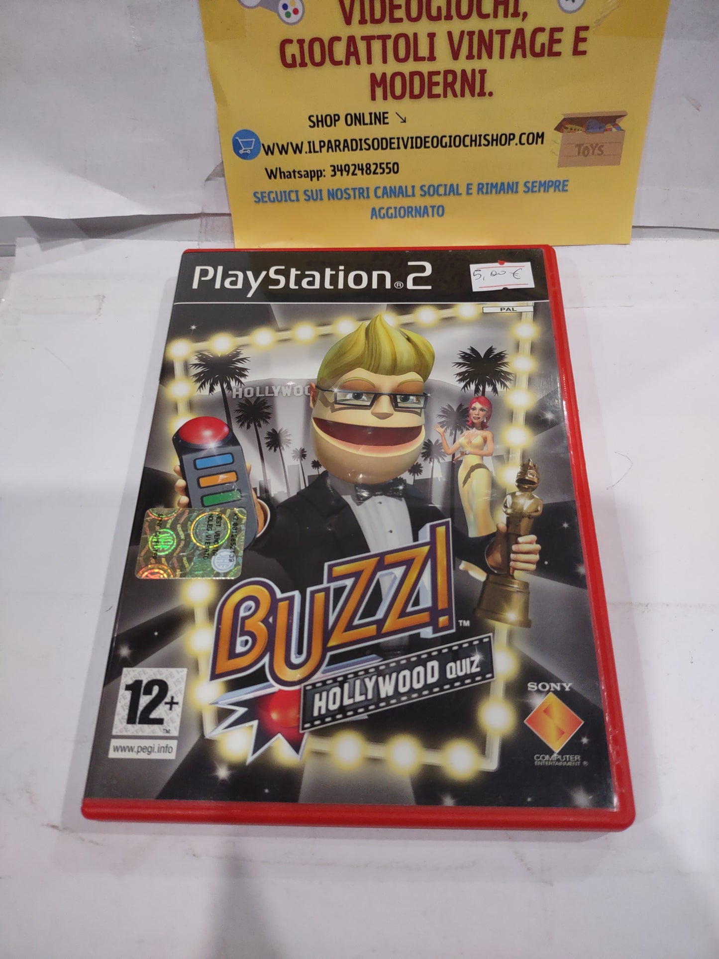 Gioco PlayStation PS2 buzz Hollywood quiz