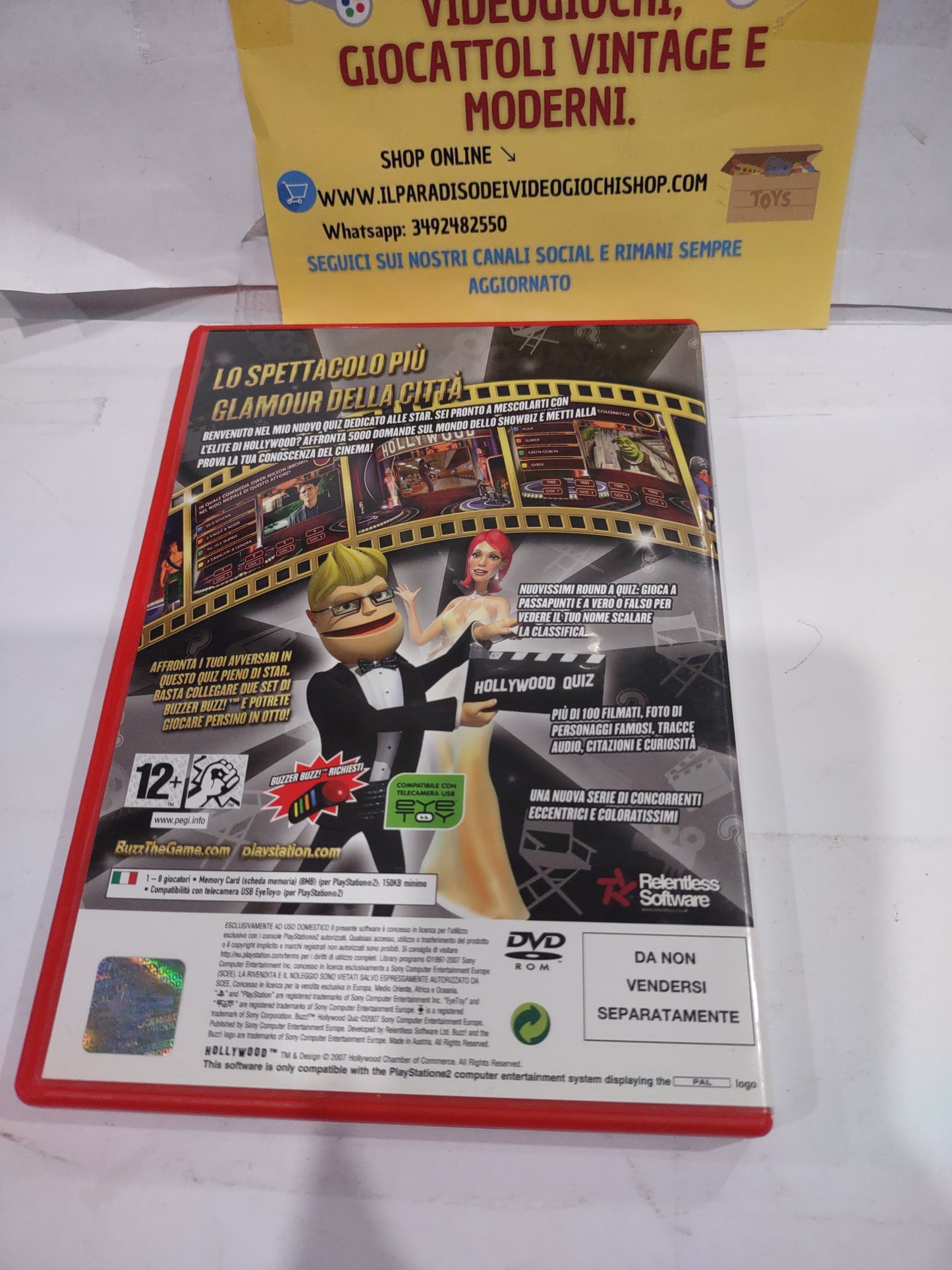 Gioco PlayStation PS2 buzz Hollywood quiz