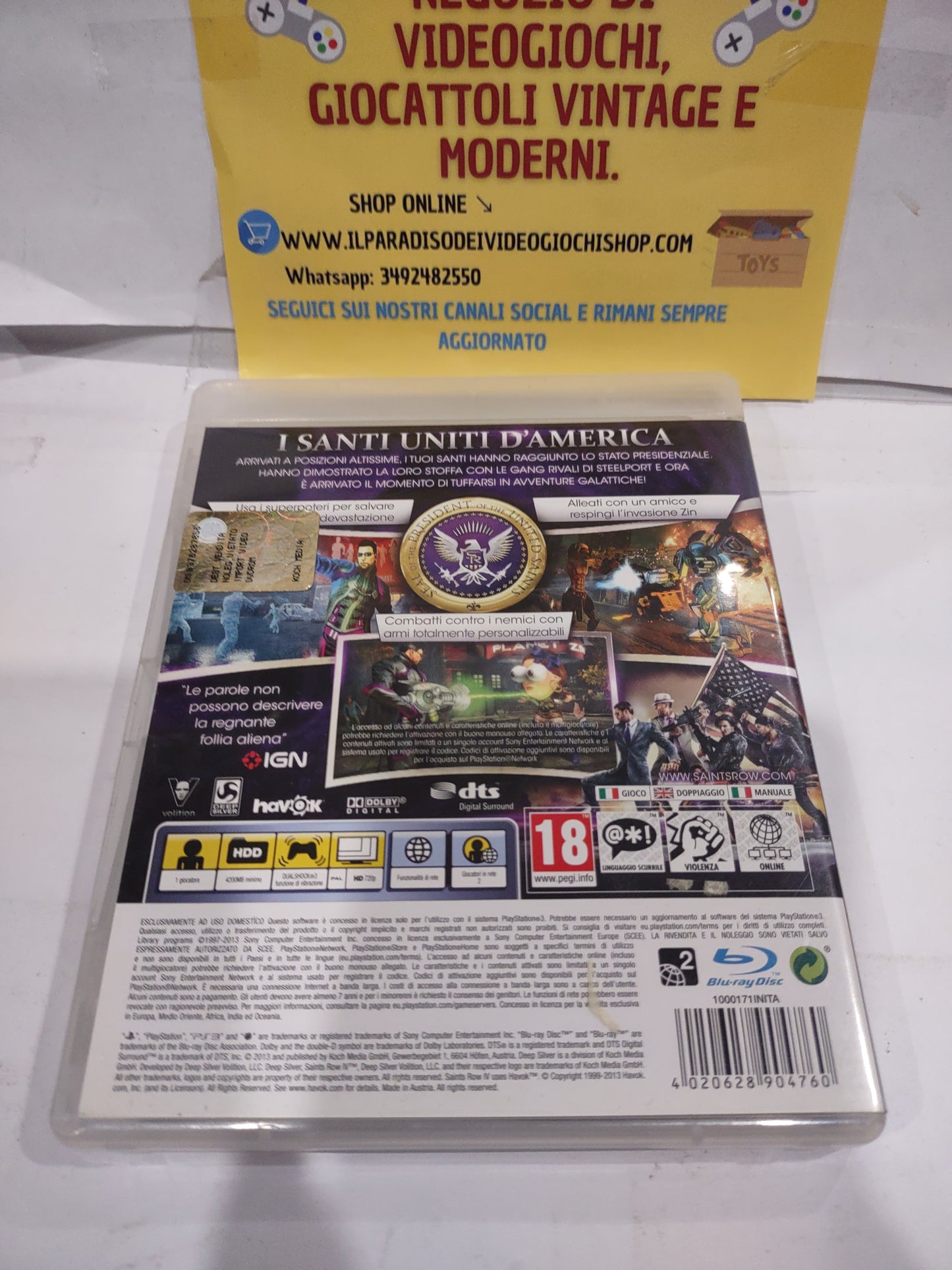 Gioco PlayStation ps3 saints row IV Commander in chief edition