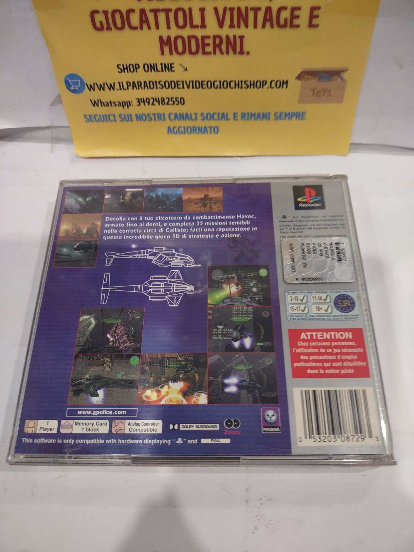 Gioco PlayStation ps1 Platinum g-police