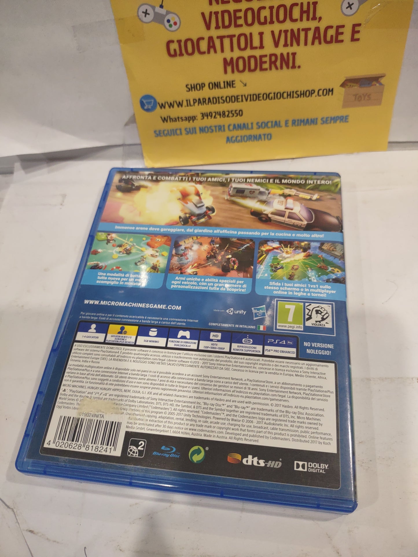 Gioco PlayStation PS4 micro machines world series