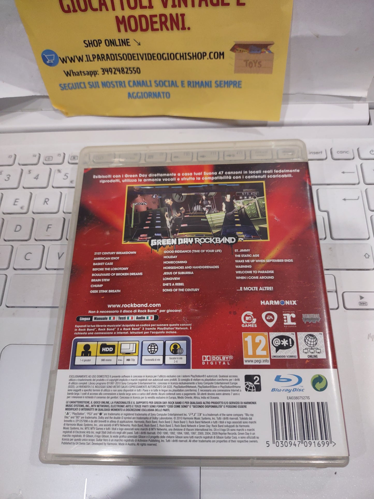 Gioco raro PlayStation ps3 green day rockband