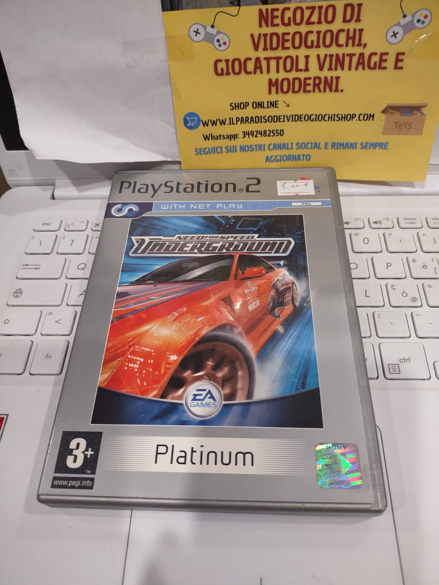 Gioco PlayStation PS2 Need for Speed underground Platinum
