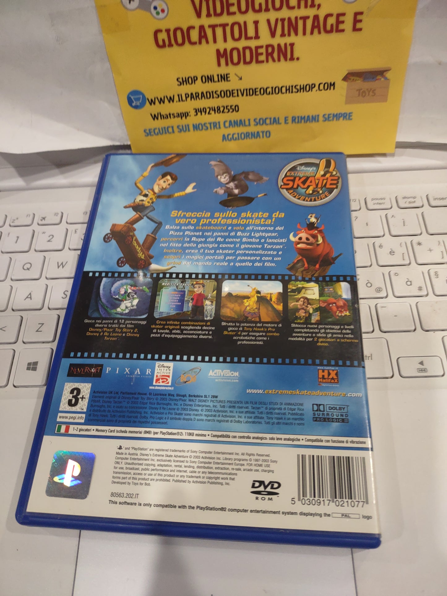 Gioco PlayStation PS2 Disney skate Extreme Adventure