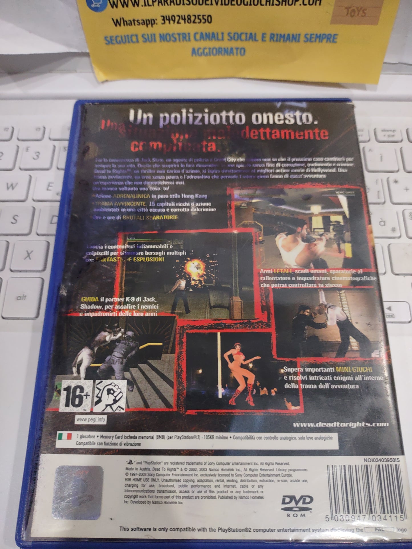Gioco PlayStation PS2 dead to rights PAL ita