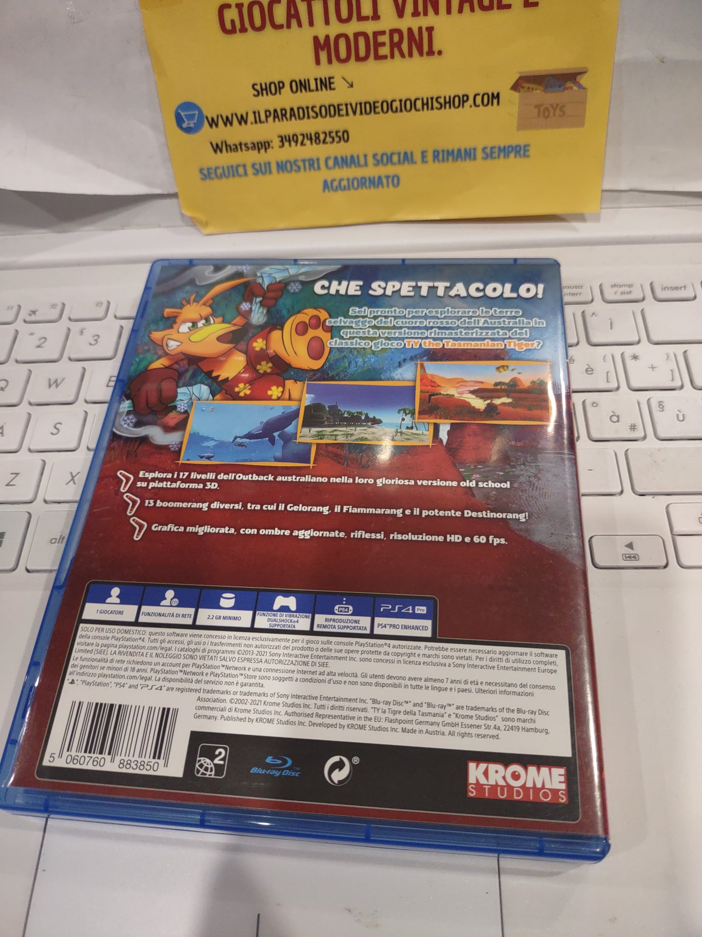 Gioco PlayStation PS4 Ty the tasmanian Tiger HD