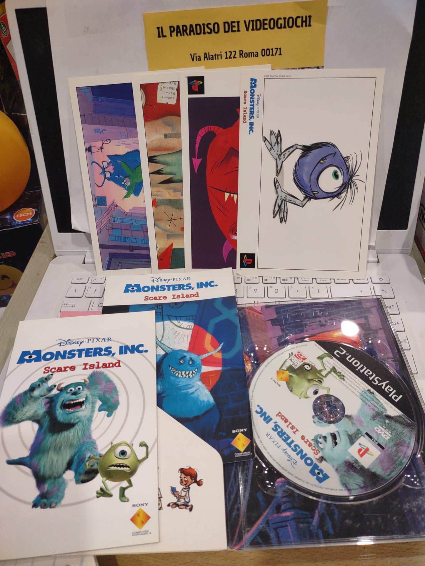 Gioco PlayStation PS2 Disney Pixar Monsters scarpe Island Limited edition