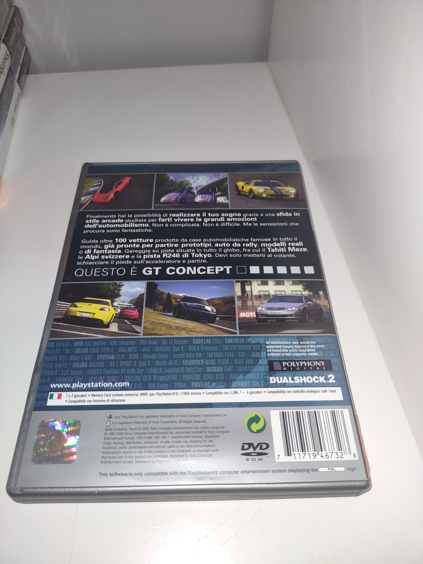 Gioco PlayStation PS2 Gran turismo concept 2002 Tokyo Ginevra