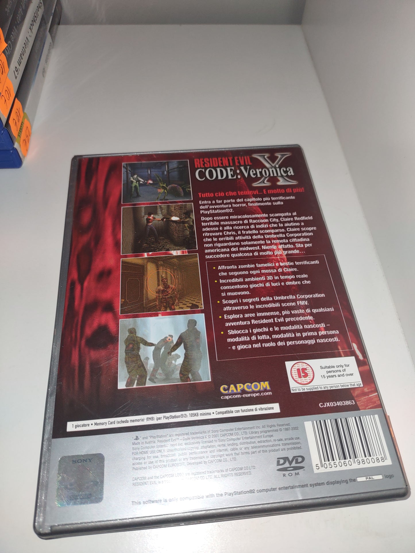 Gioco PlayStation PS2 Resident evil code Veronica X PAL ita