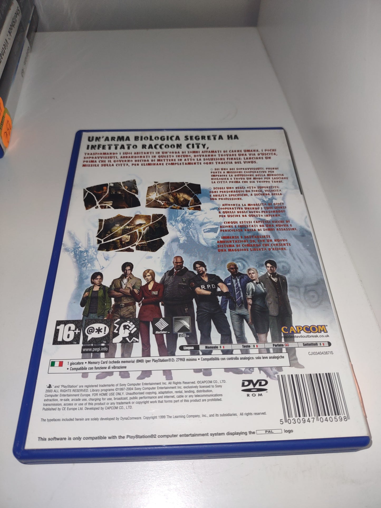 Gioco PlayStation PS2 Resident evil outbreak 1 Ita no istruzioni