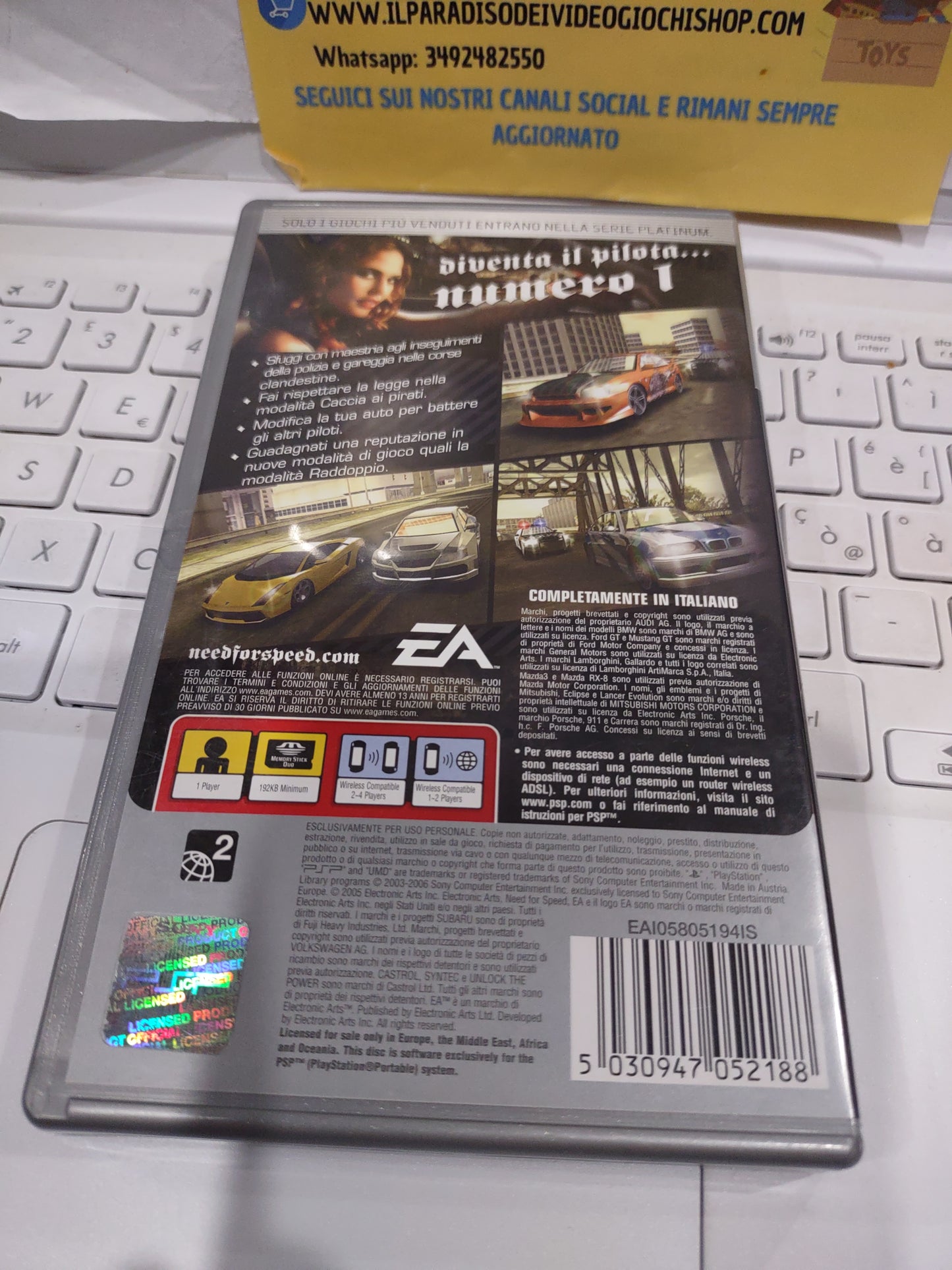 Gioco PlayStation PSP Need for Speed most wanted 5.1.0