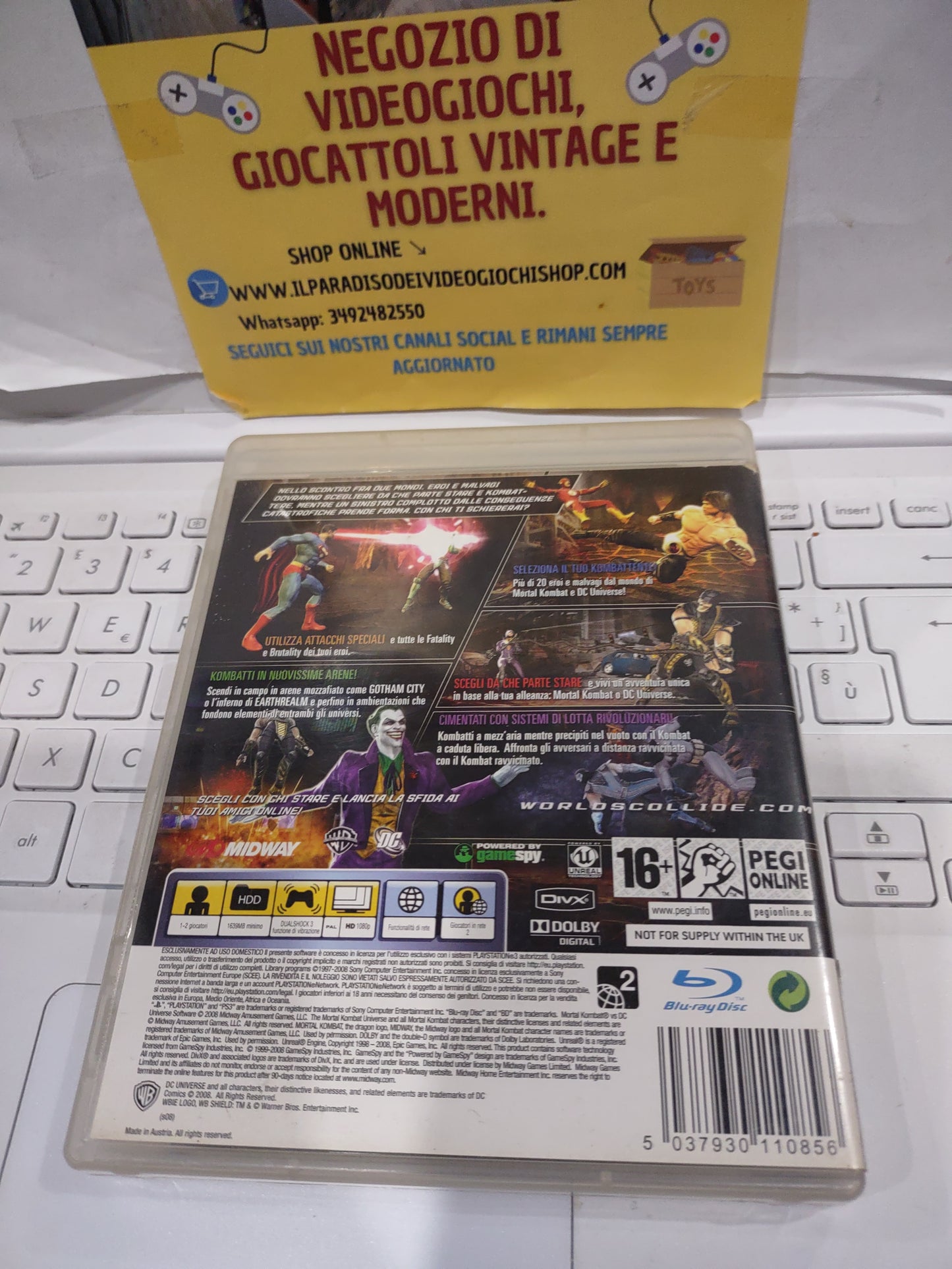 Gioco PlayStation ps3 mortal Kombat vs DC universe