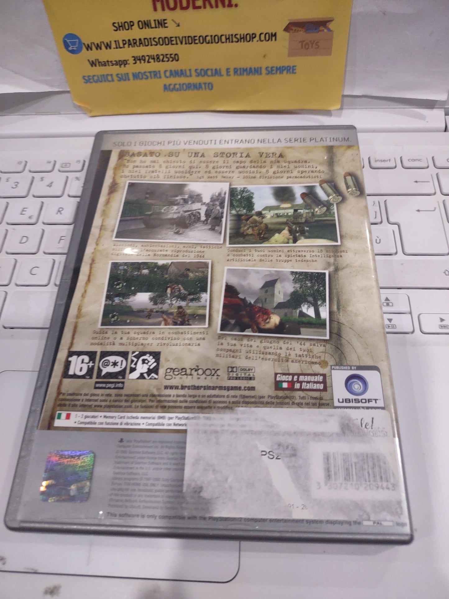 Gioco PlayStation PS2 Platinum Brothers in arms Road to hill 30