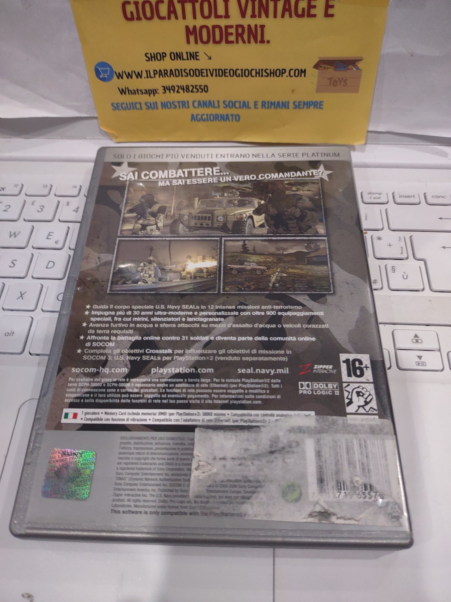 Gioco PlayStation PS2 socom 3 u.s. navy seals