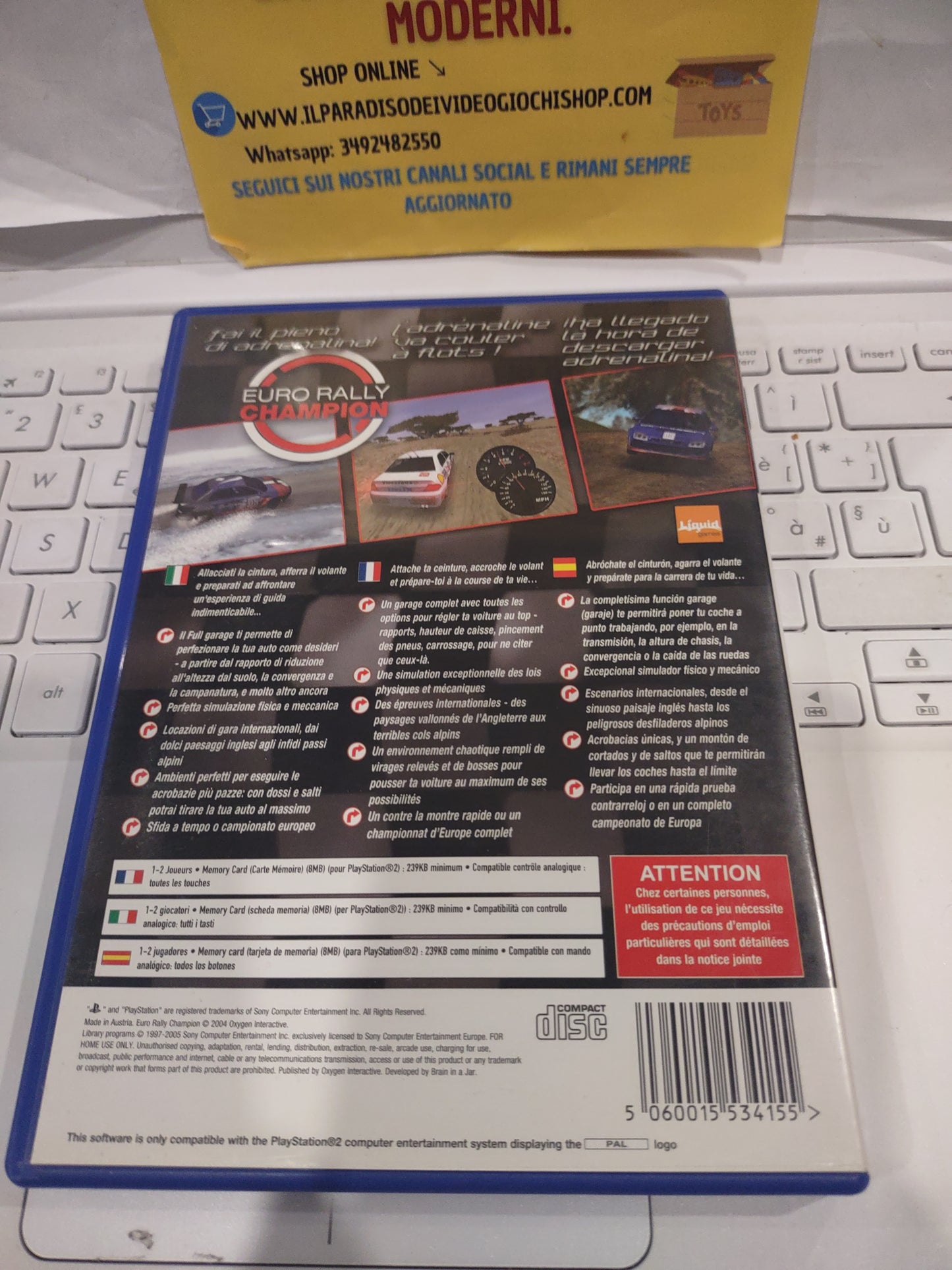 Console PlayStation PS2 euro rally champion