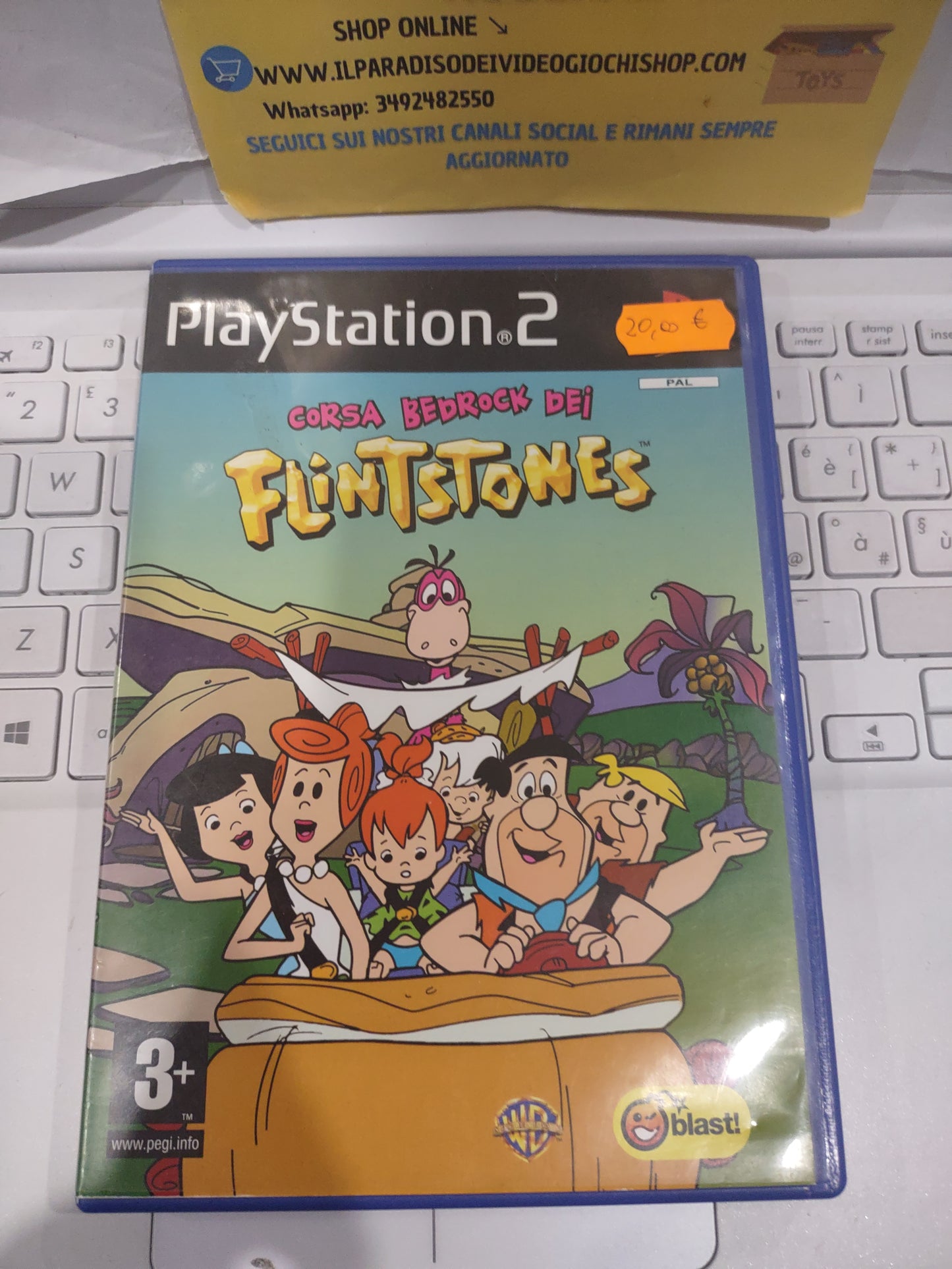 Gioco PlayStation PS2 corsa bedrock Dei flinstones