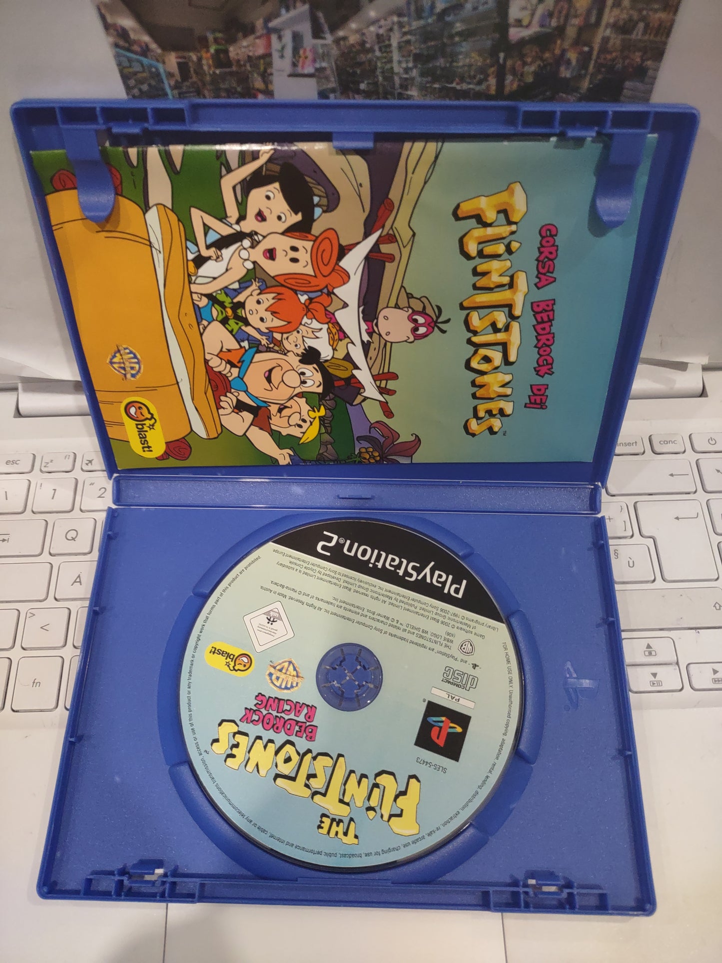 Gioco PlayStation PS2 corsa bedrock Dei flinstones