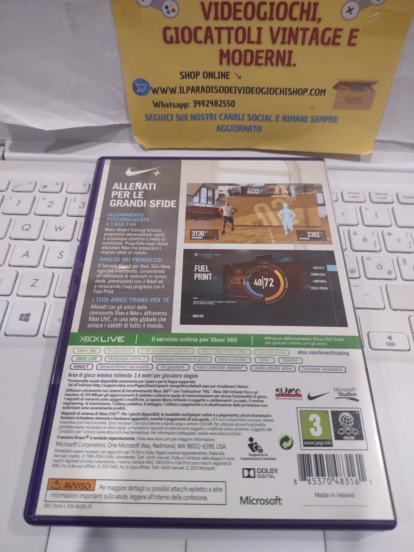 Gioco Xbox 360 Kinect training Nike