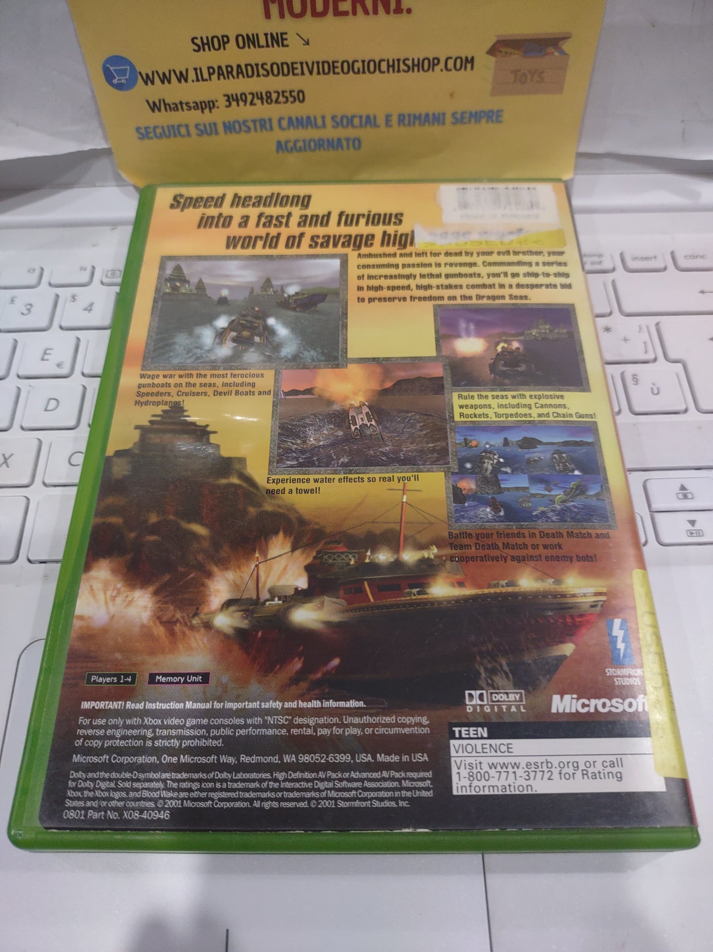 Gioco Xbox NTSC Blood wake