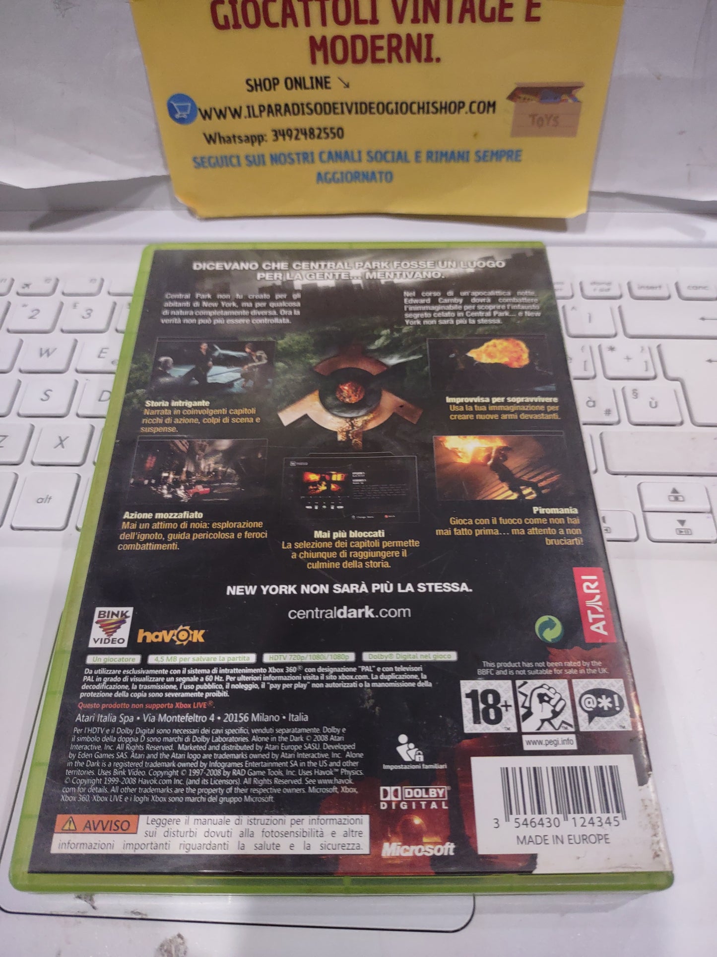 Gioco Xbox 360 alone in the dark ita