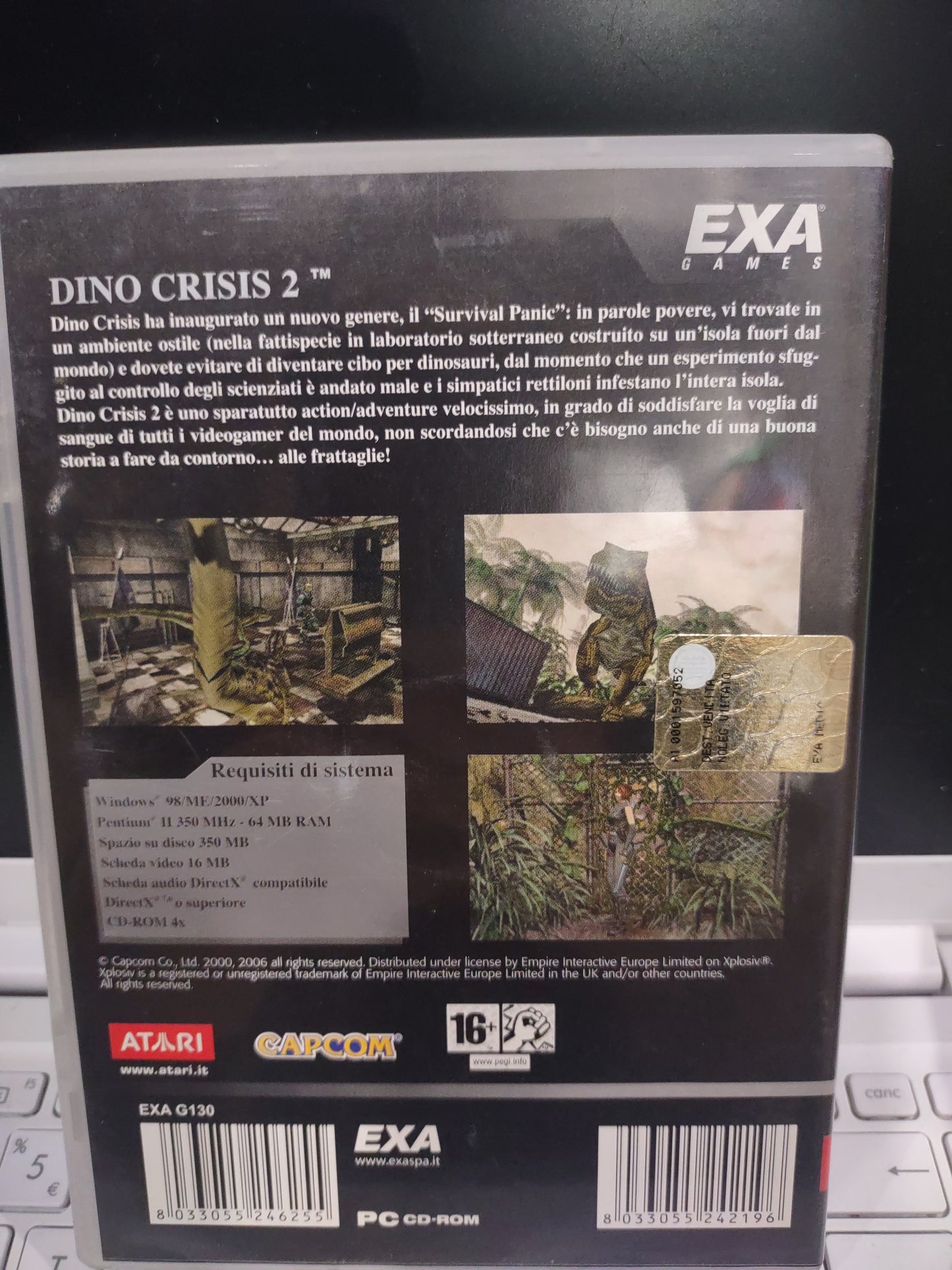 Gioco pc computer capcom CD ROM Dino crisis 2 Premium edition