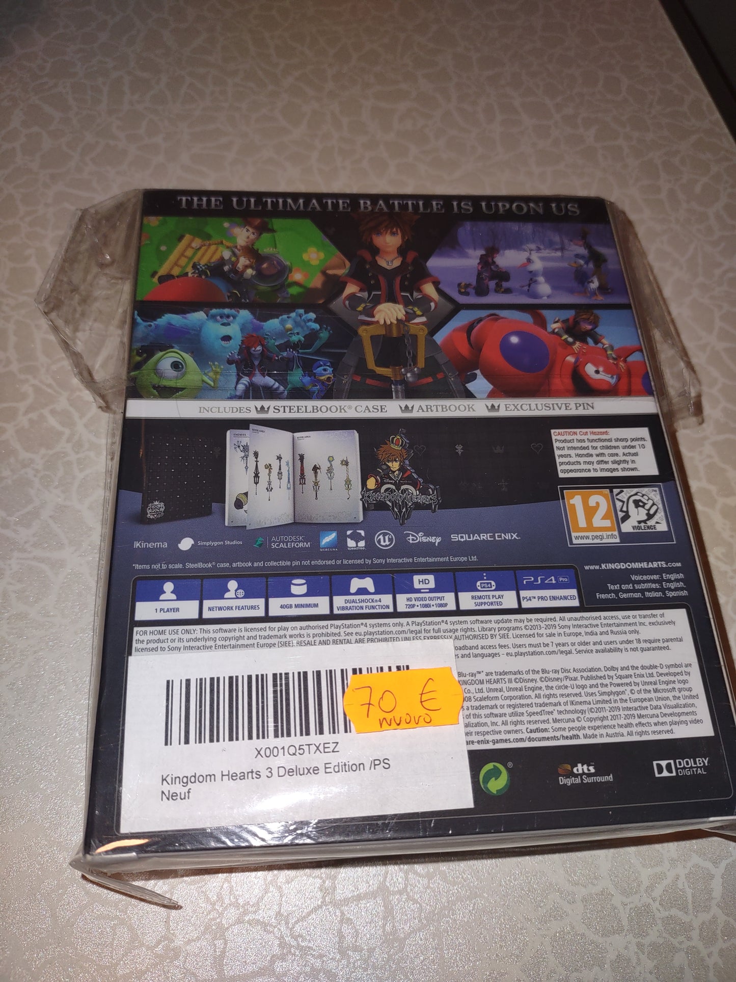 Gioco PlayStation PS4 Disney Kingdom hearts 3 collector's edition