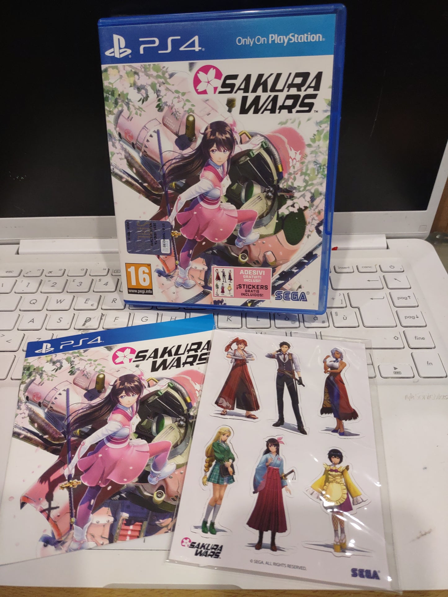 Gioco PlayStation PS4 Sakura wars con adesivi sticker