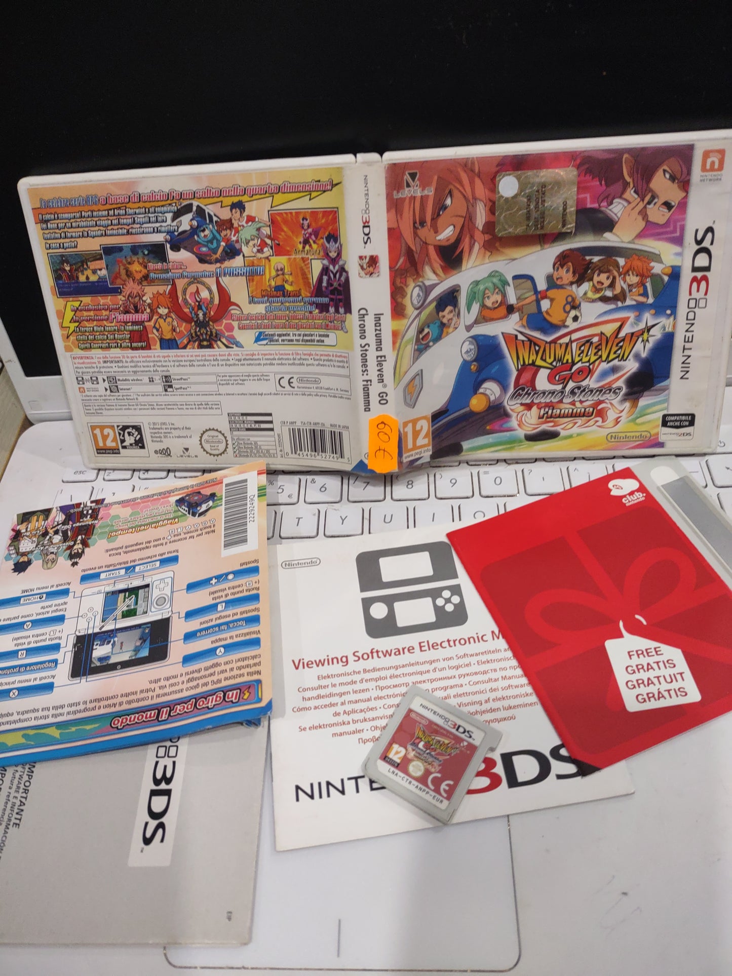 Gioco Nintendo 3ds Inazuma Eleven go Chrono Stones fiamma