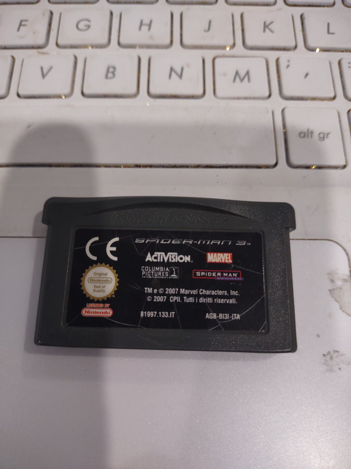 Gioco Nintendo Game boy Advance GBA spider-man 3 Marvel ita