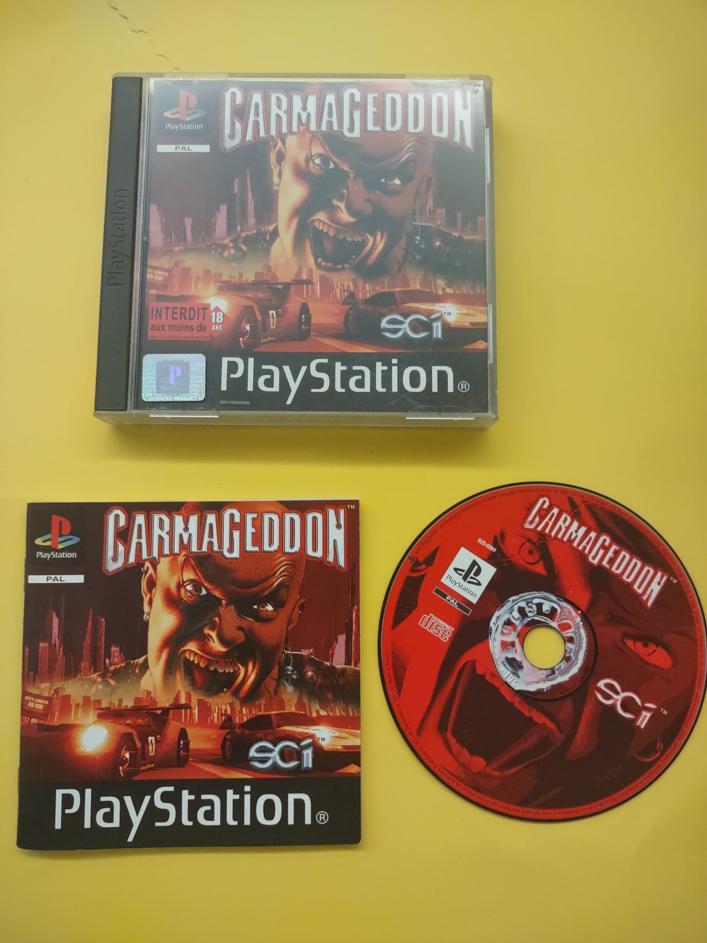 Gioco PlayStation PS1 carmageddon PAL multilingua