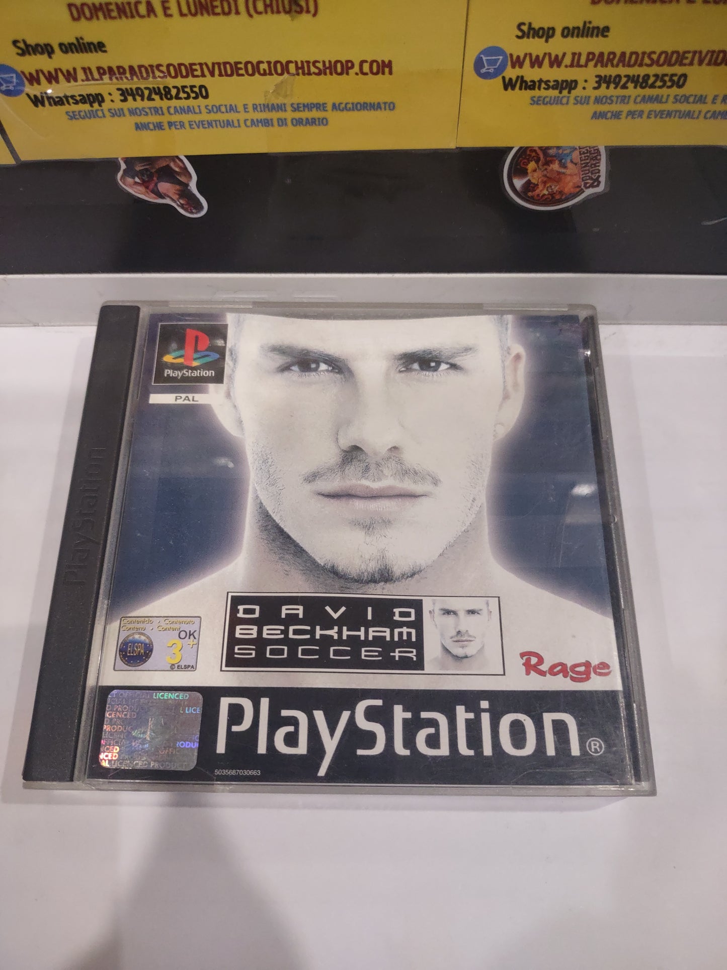 Gioco PlayStation PS1 David Beckham soccer