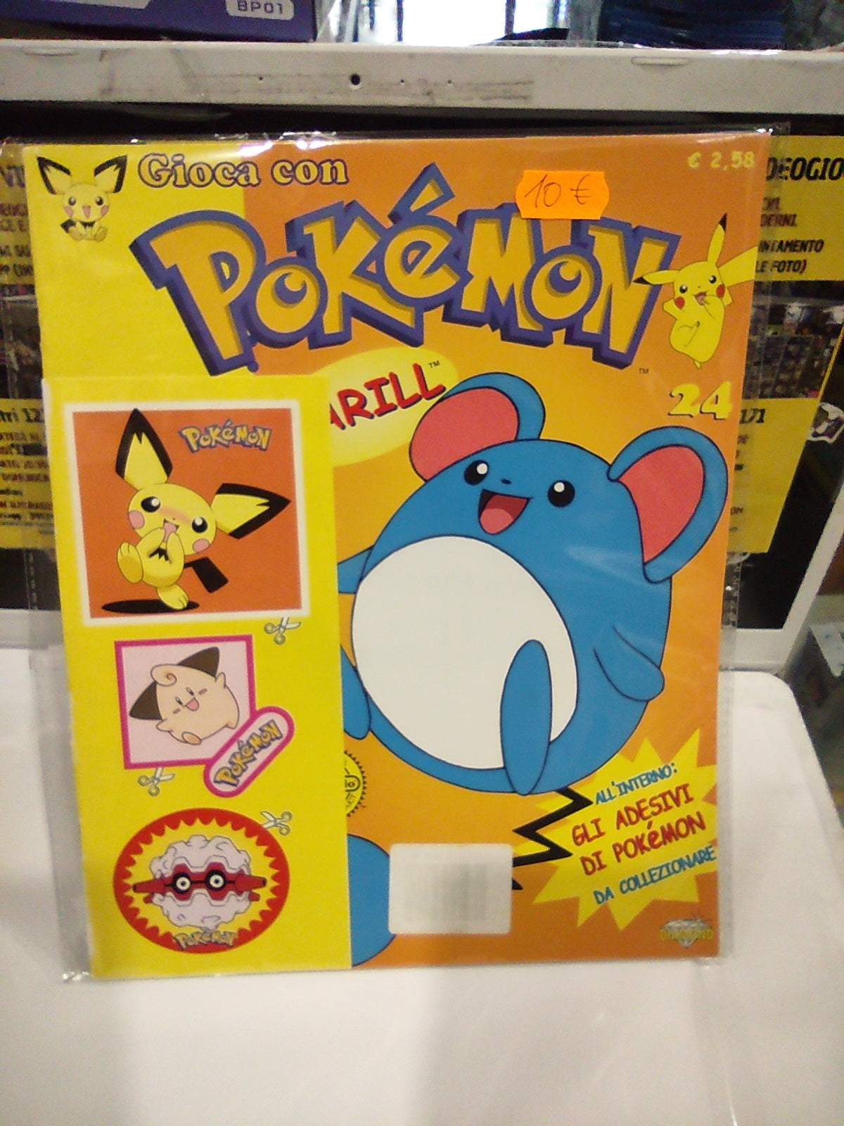 Gioca con Pokémon numero 24 rivista con adesivi diamond