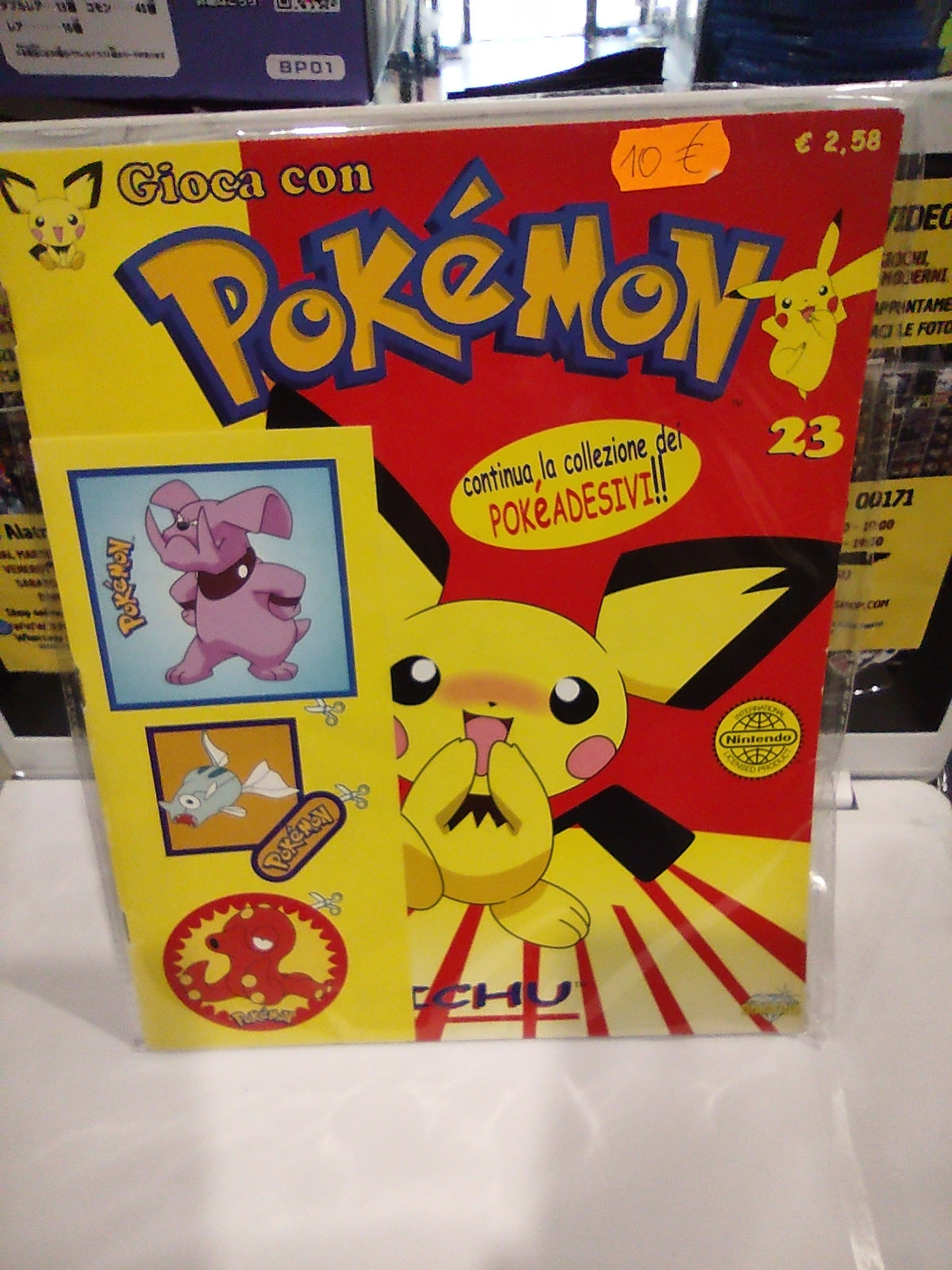 Gioca con Pokémon numero 23 rivista con adesivi nintendo diamond