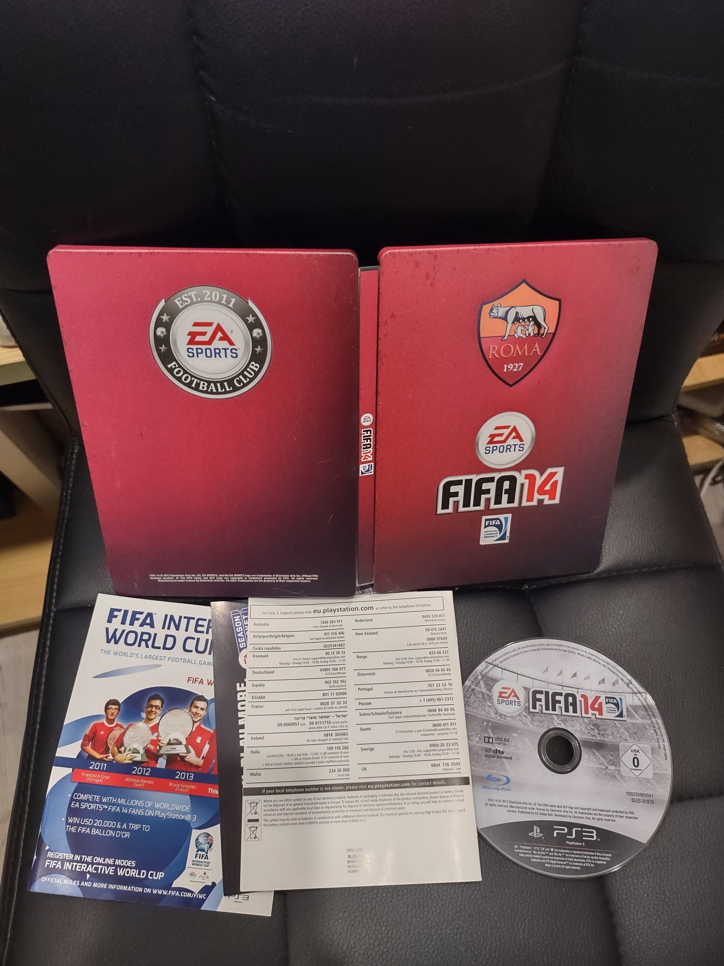 Gioco fifa 14 PS3 PlayStation con steelbook Roma calcio