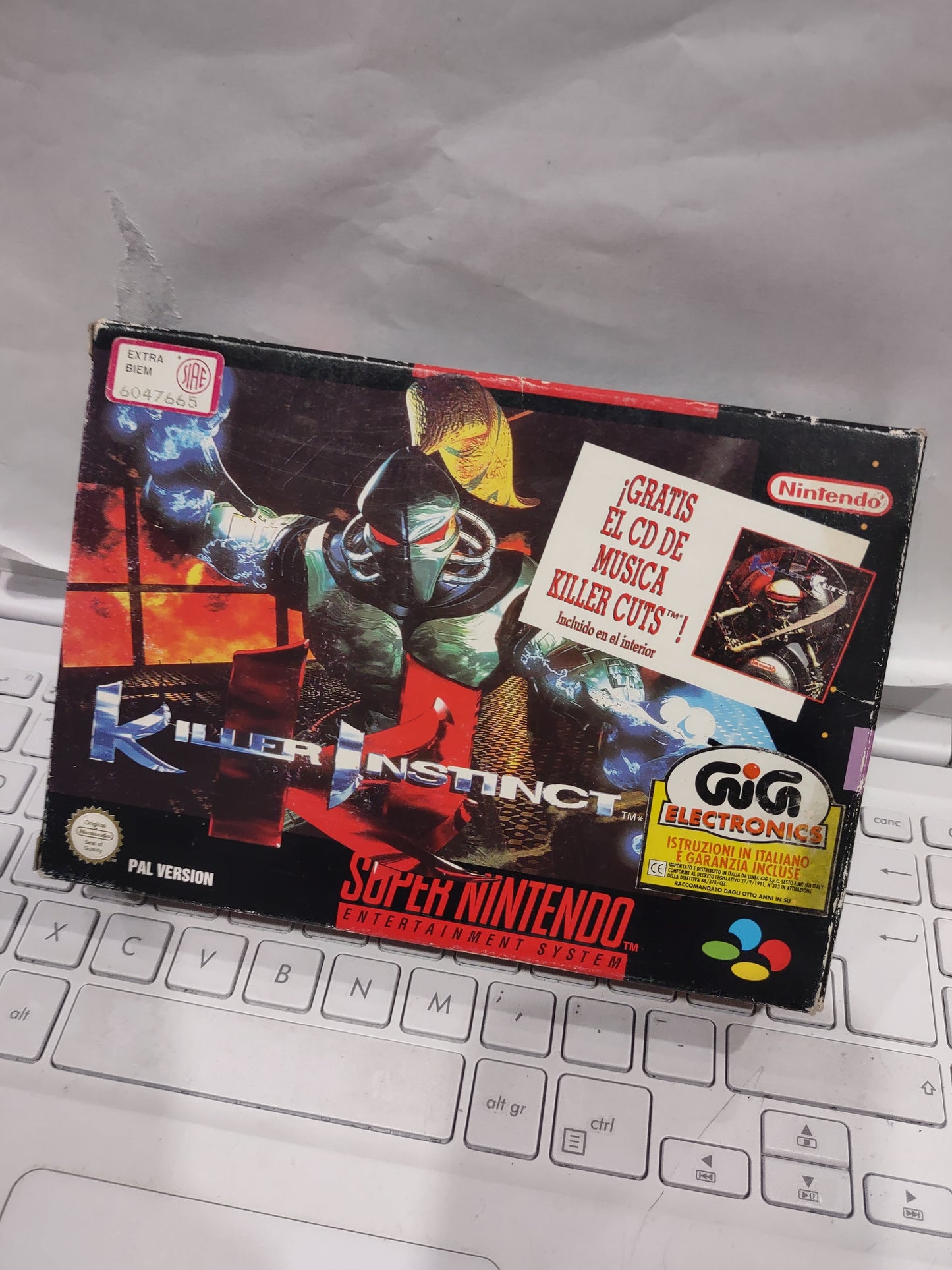 Gioco Nintendo SNES super Nintendo killer instinct gig