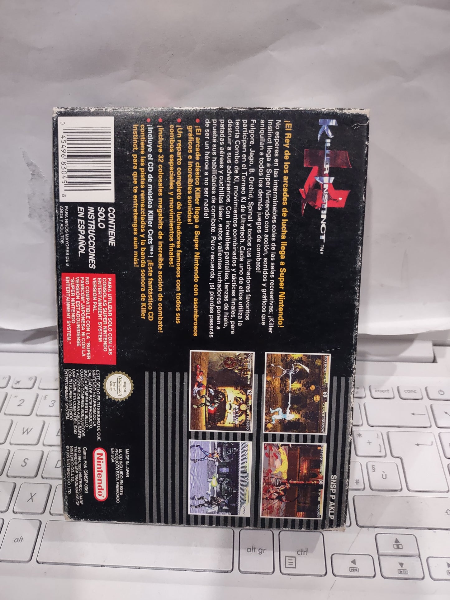 Gioco Nintendo SNES super Nintendo killer instinct gig