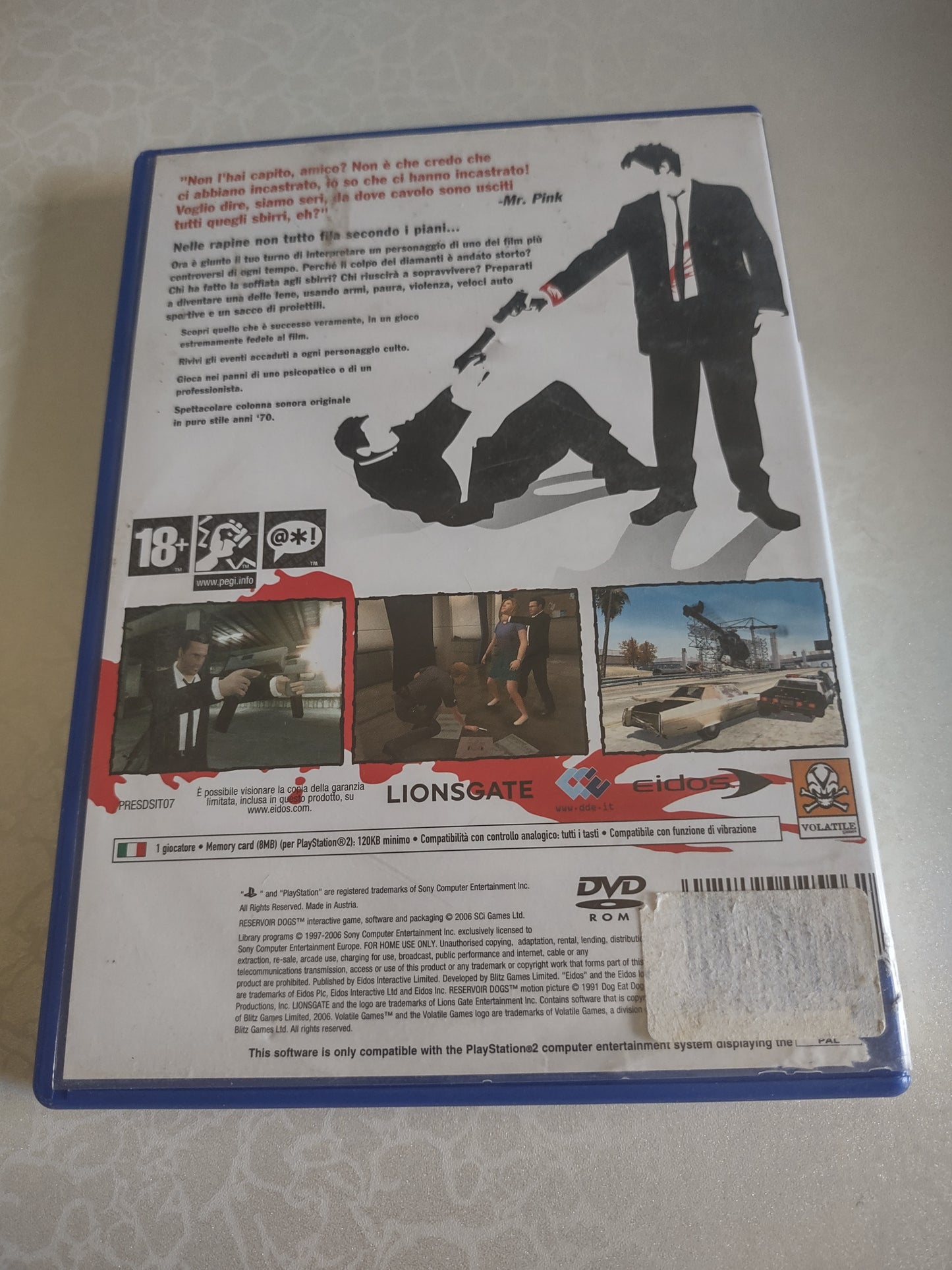 Gioco PlayStation PS2 le iene reservoir dog ita