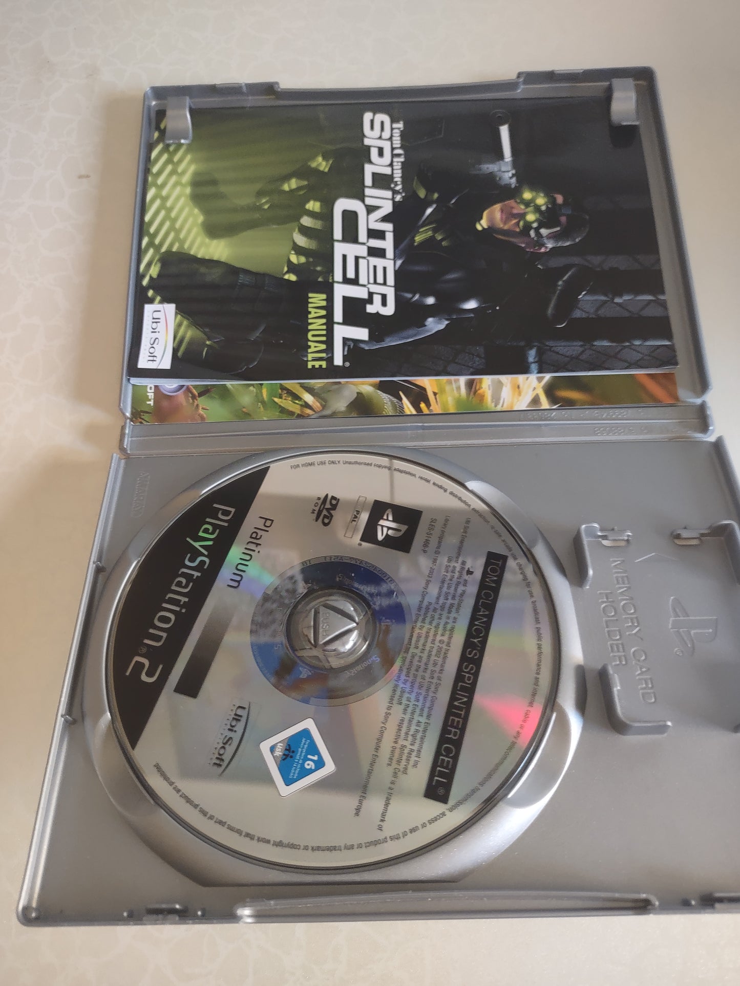 Gioco PlayStation PS2 Tom clancy's Splinter Cell 1 Platinum