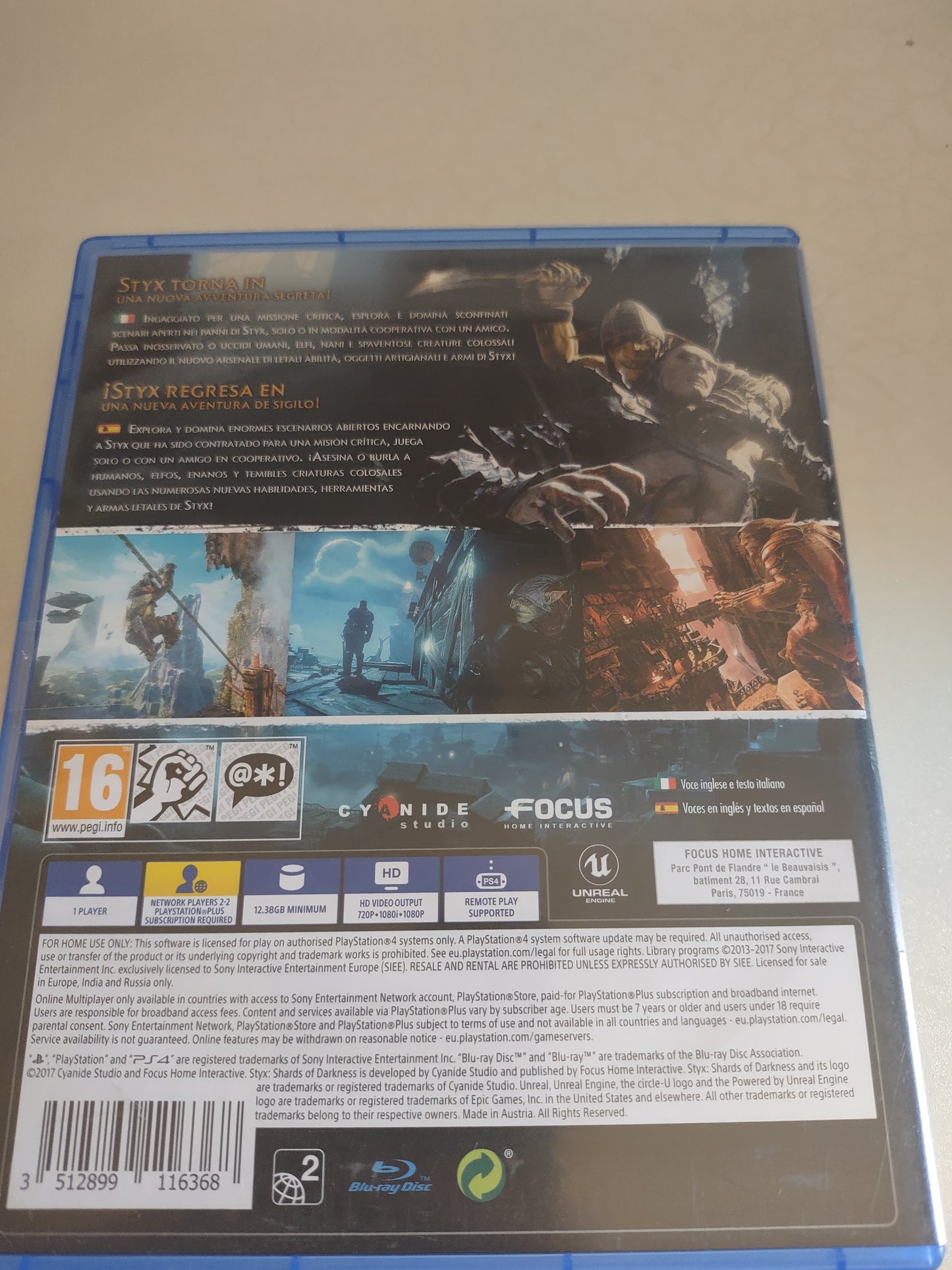 Gioco PlayStation PS4 styx shards of darkness