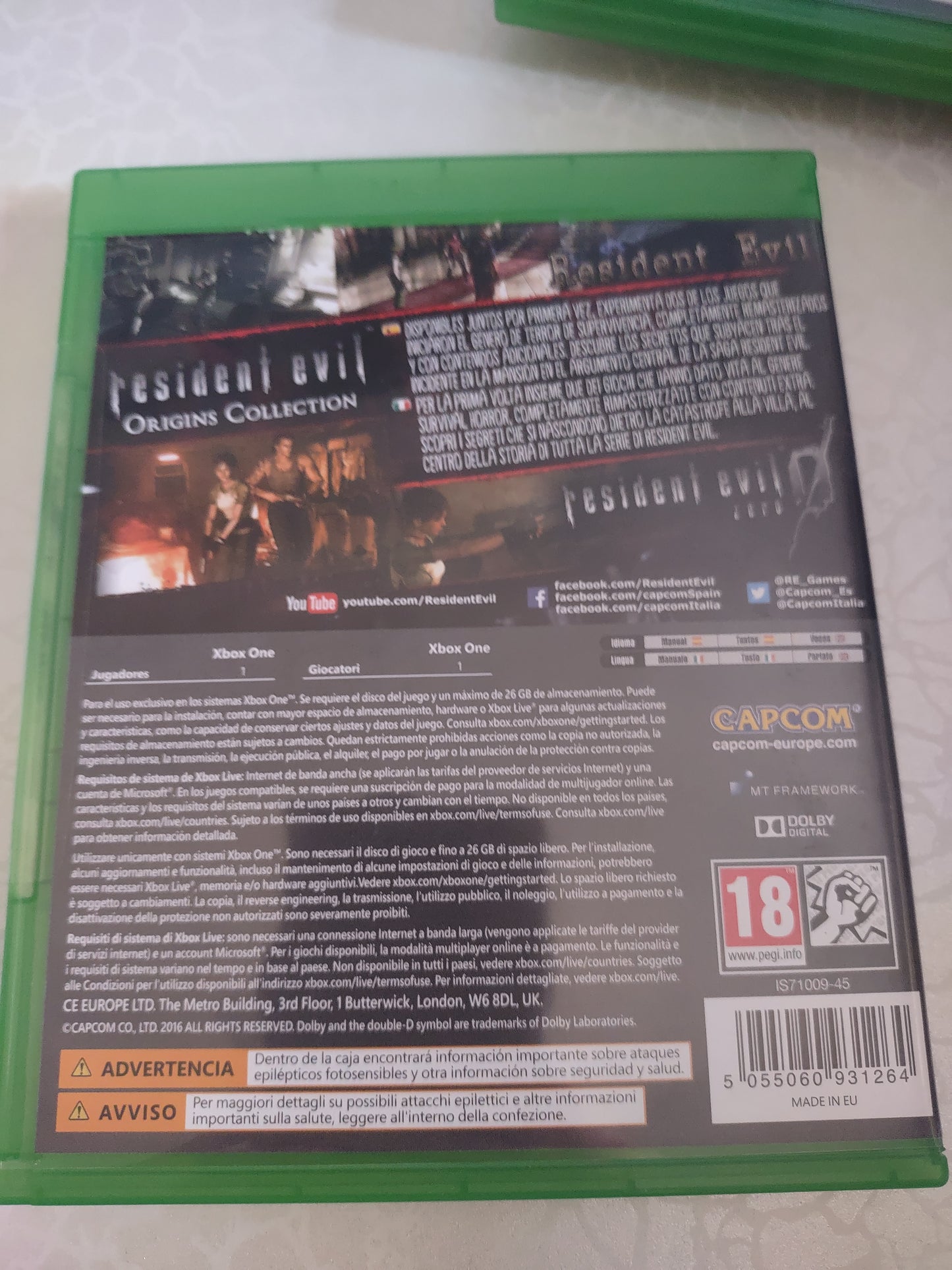 Gioco Xbox One Resident evil origins collection