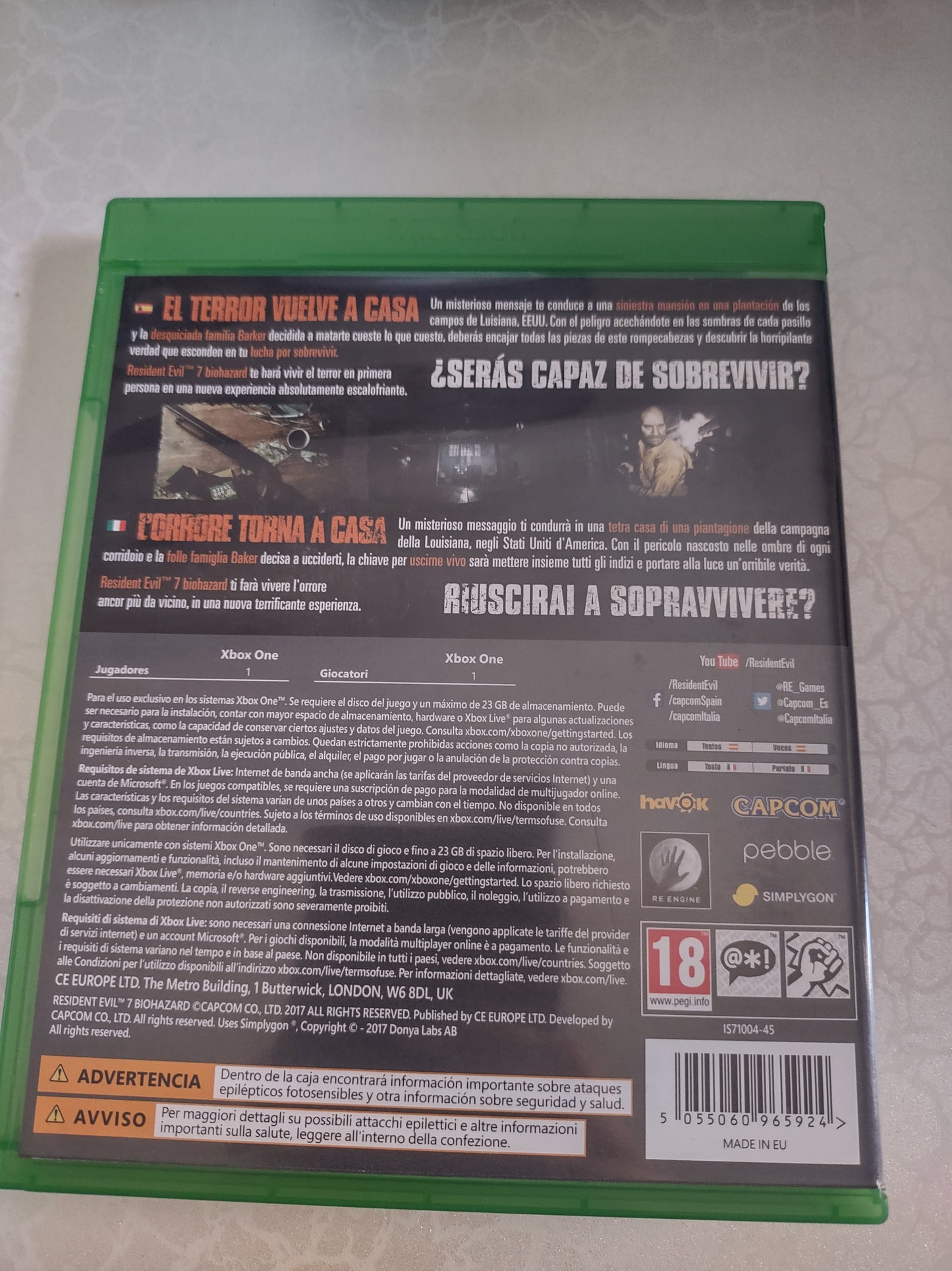 Gioco Xbox One Resident evil 7 biohazard